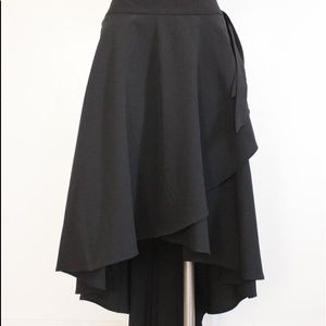 NWOT Express high low black skirt. Size 0